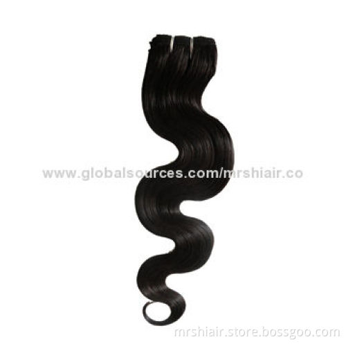 22-Inch Color 2# Boby Wave Style Indian Remy Hair Weaving